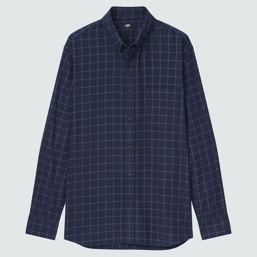 Uniqlo Flannel Checked Long-Sleeve Shirt